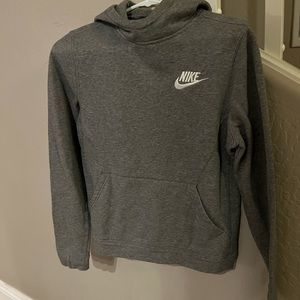 Boys Gray Nike hoodie